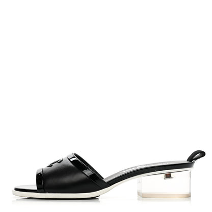 Chanel Lambskin PVC Mule 37 Black Transparent 1 of 9