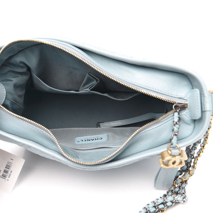 Chanel Aged Calfskin Quilted Medium Gabrielle Hobo Light Blue 5 of 10