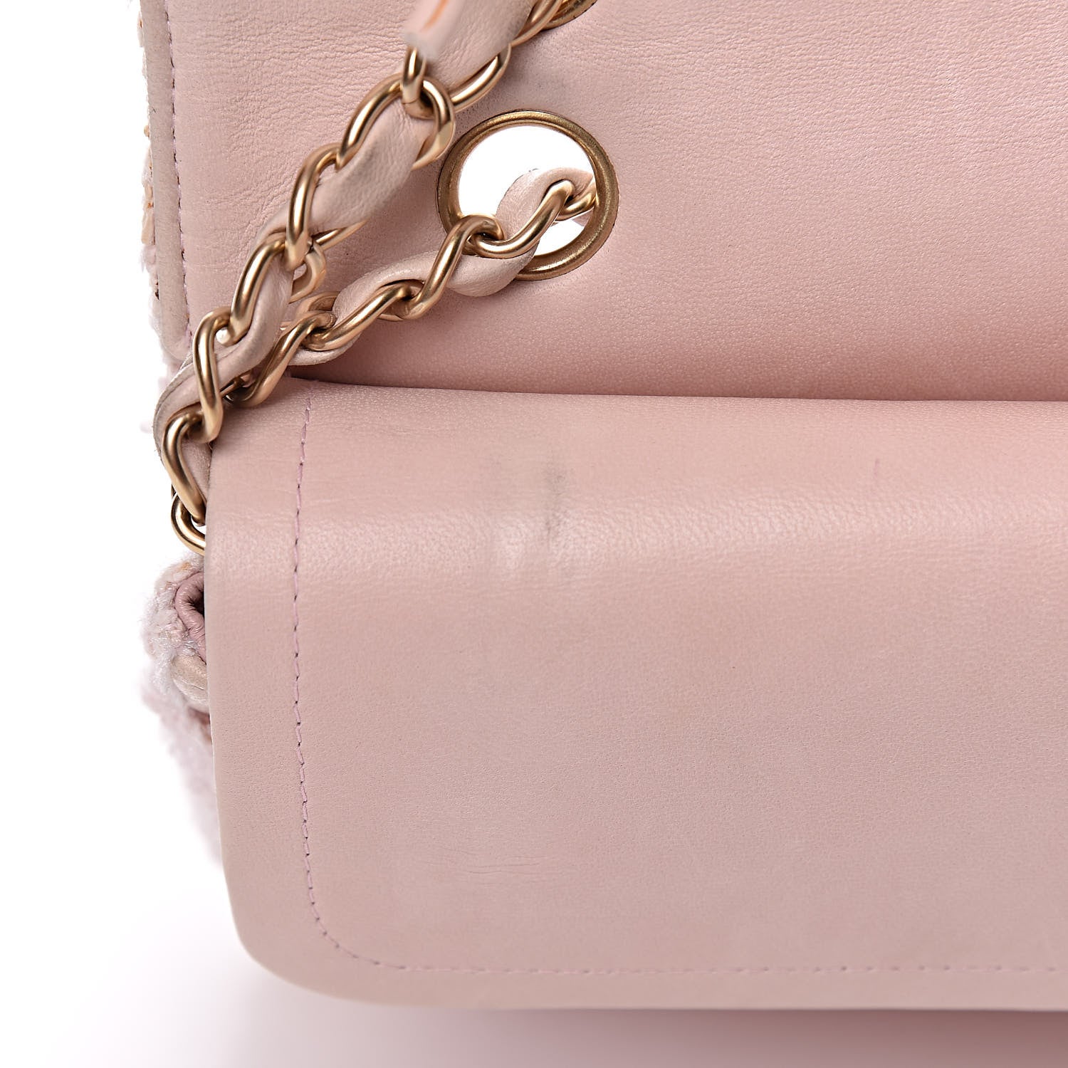 Chanel Tweed Medium Double Flap Pink 12 of 20