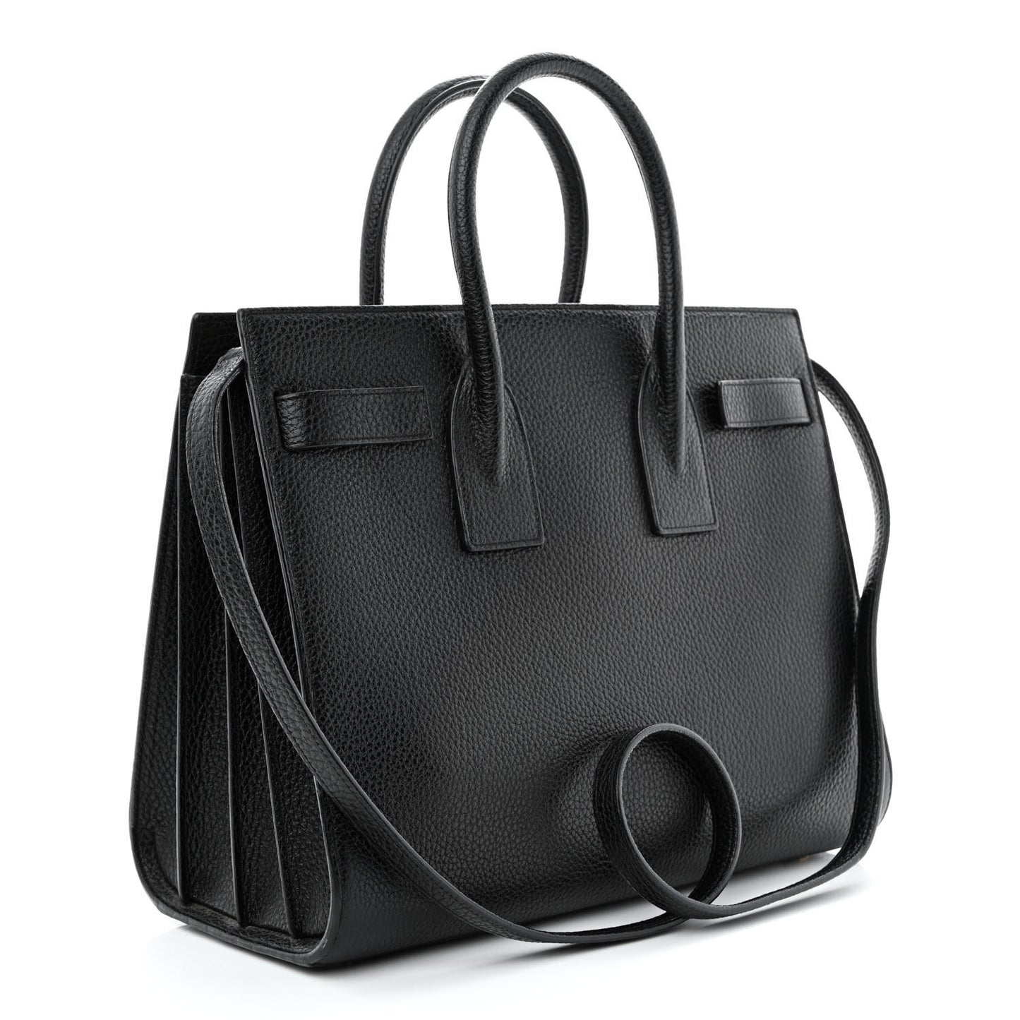 Grained Calfskin Small Sac De Jour Black