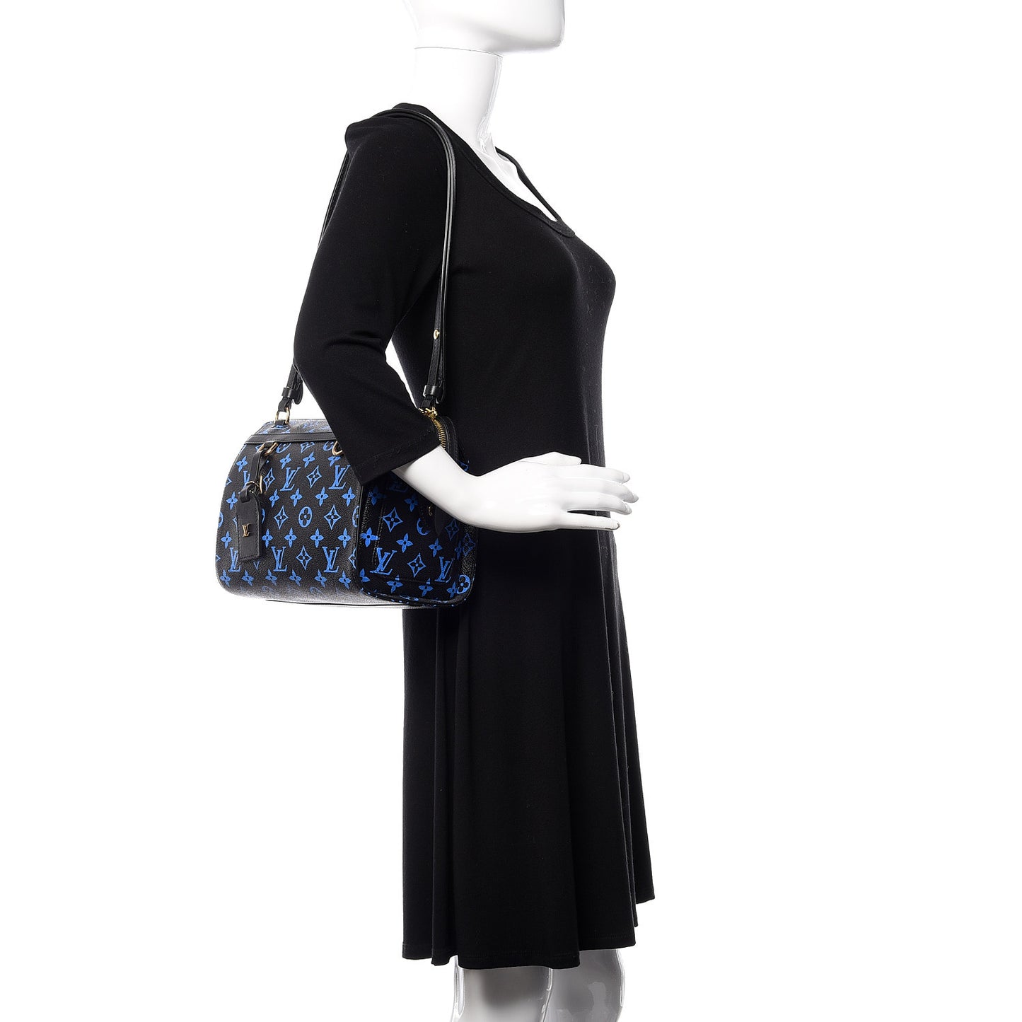 Colored Monogram Speedy Amazon PM Blue Black