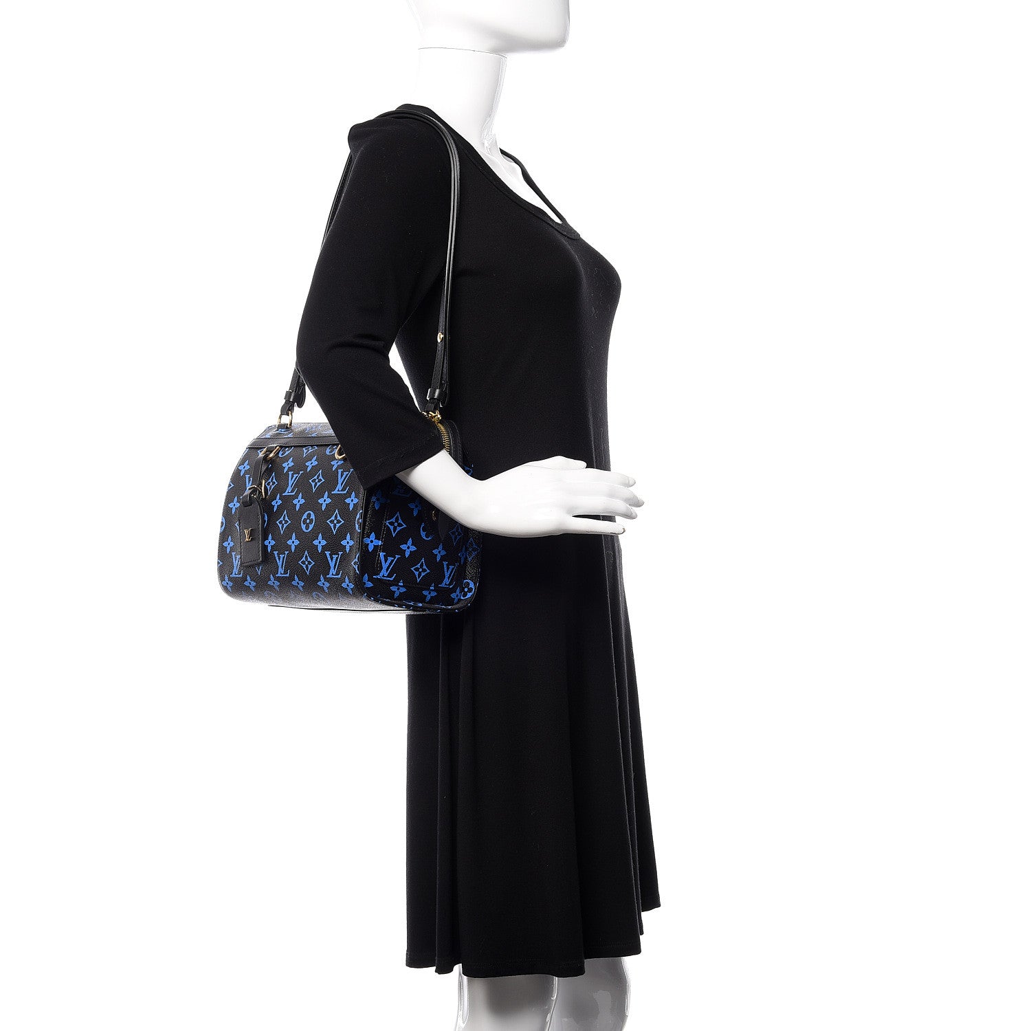 Louis Vuitton Colored Monogram Speedy Amazon PM Blue Black 2 of 9