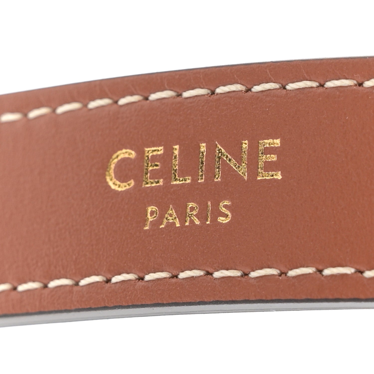 Celine Triomphe Canvas Calfskin Ava Shoulder Bag Tan 6 of 10