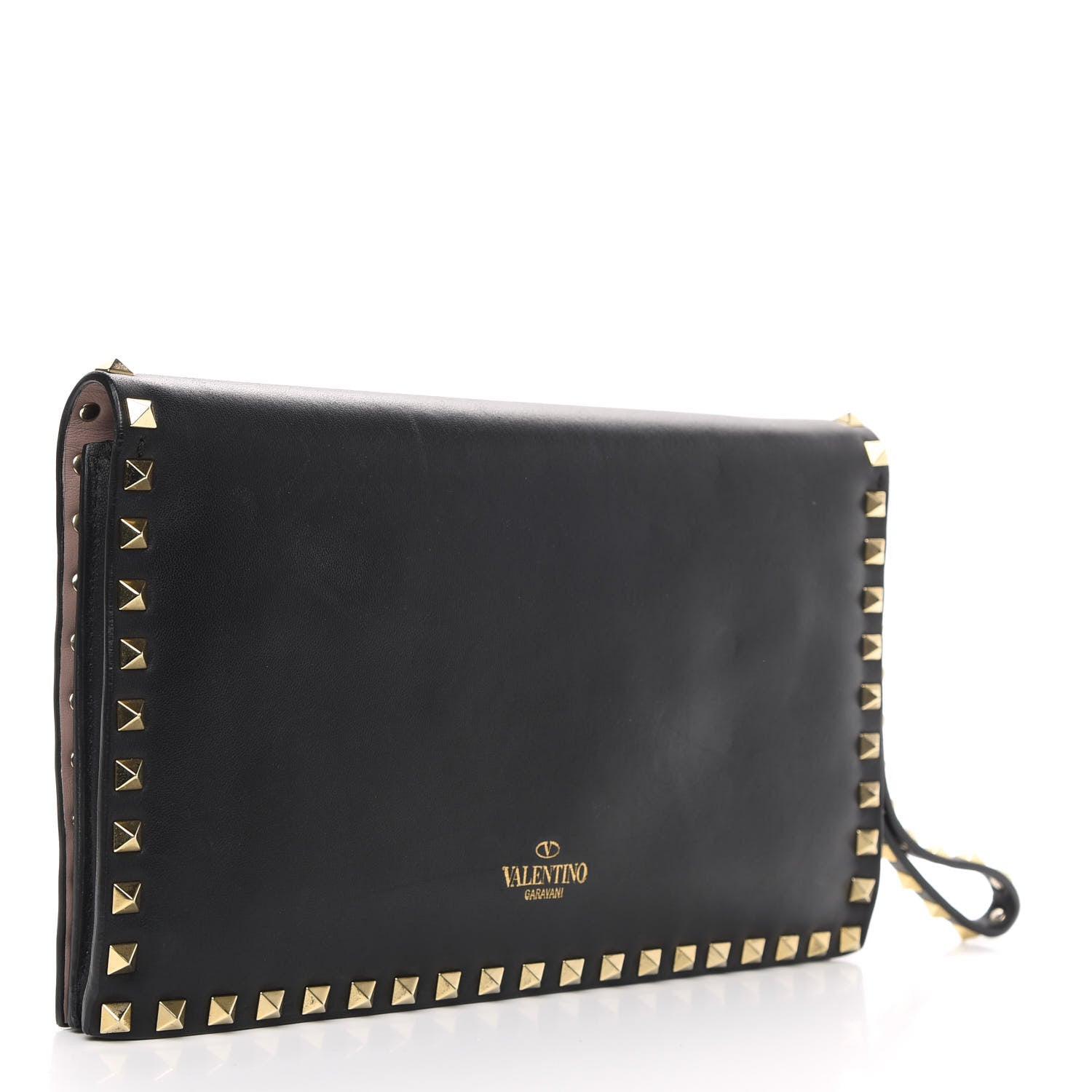 Valentino Garavani Nappa Rockstud Wristlet Clutch Black 3 of 11