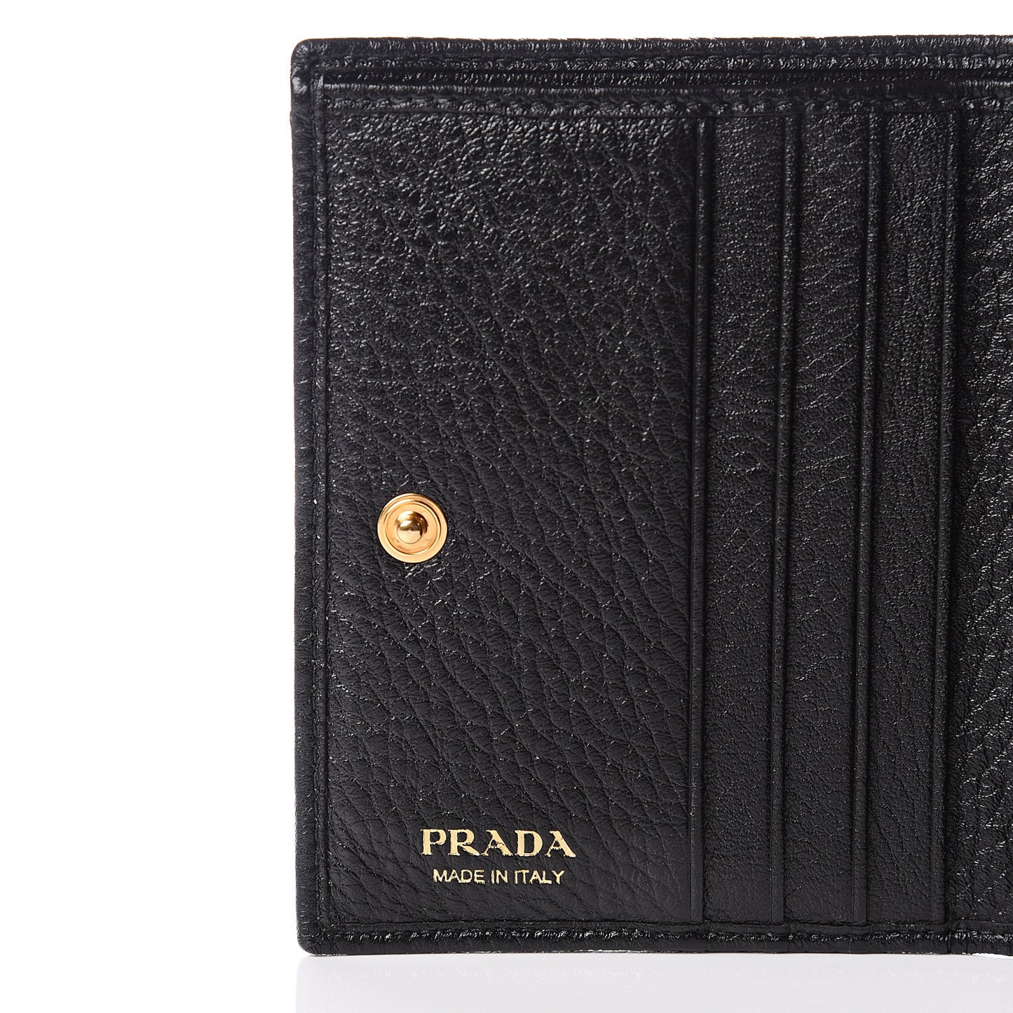 Vitello Grain Bi-Fold Wallet Black