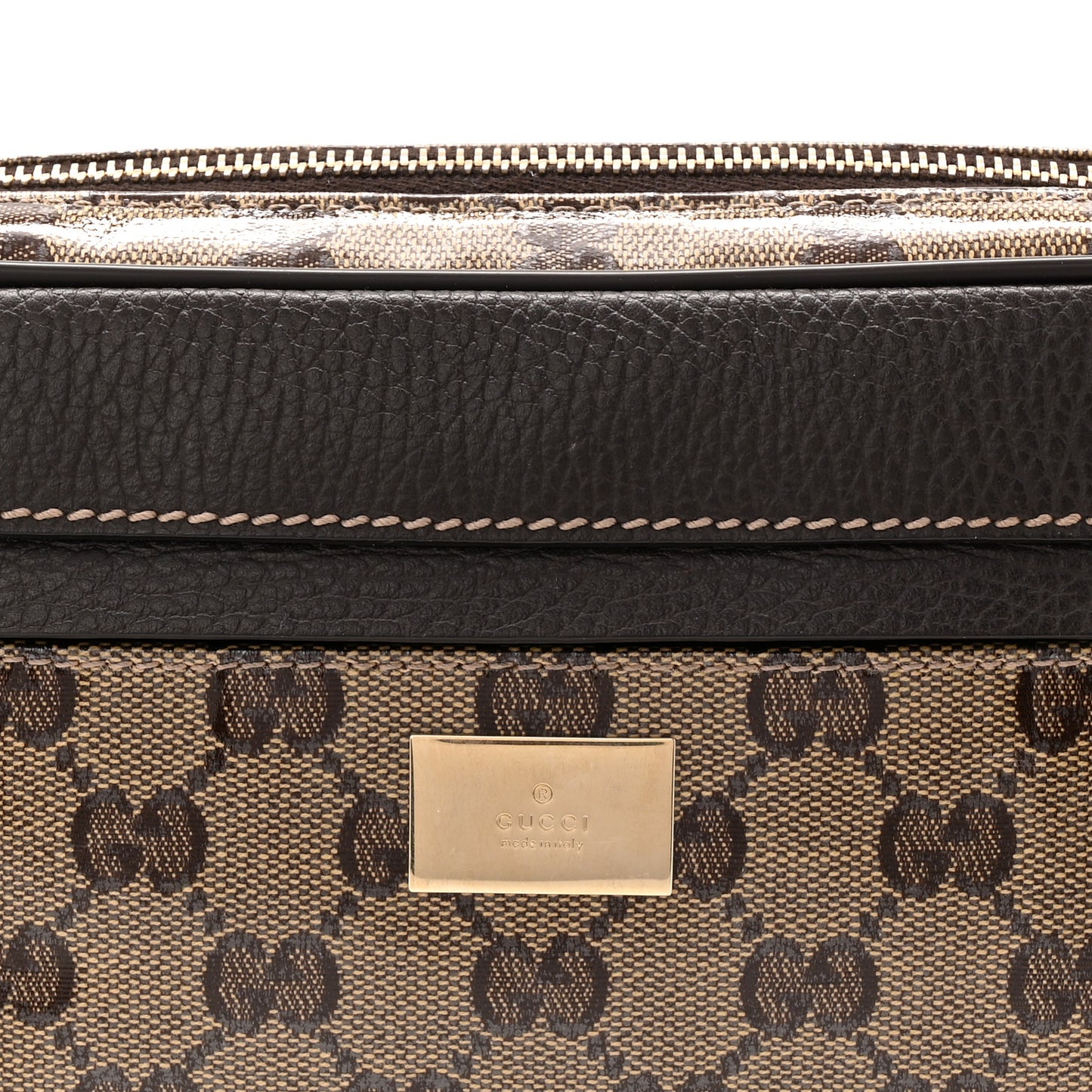 Crystal Monogram Belt Bag Brown