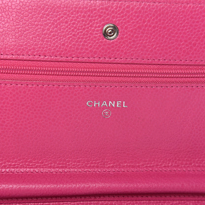 Chanel Caviar Quilted Wallet on Chain WOC Pink 6 of 13