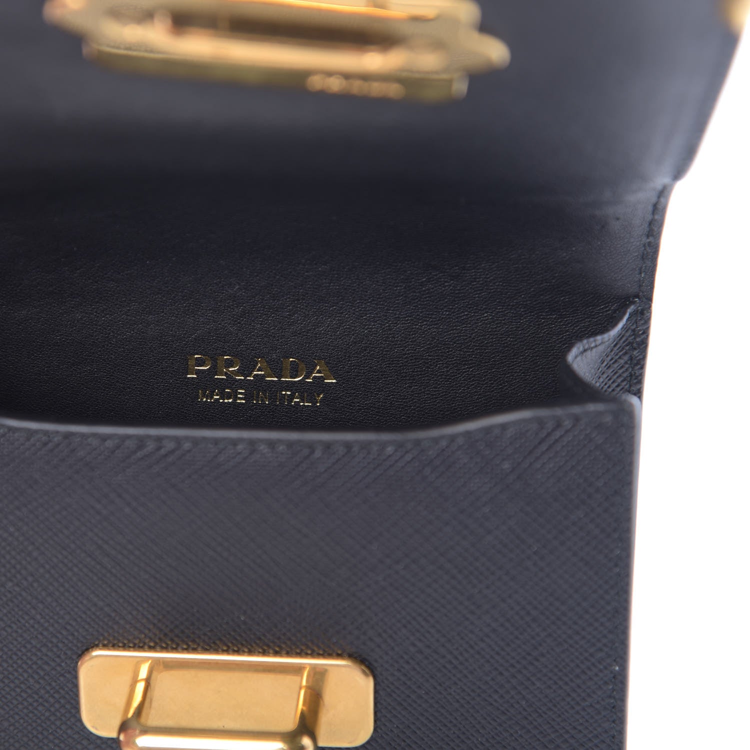 Prada Saffiano Astrology Mini Cahier Bag Black 6 of 10