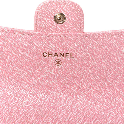 Chanel Iridescent Caviar Quilted Medium Flap Wallet Rose Pink 5 of 8