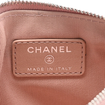 Chanel Goatskin Camellia Embossed Cosmetic Pouch Light Pink 7 of 8