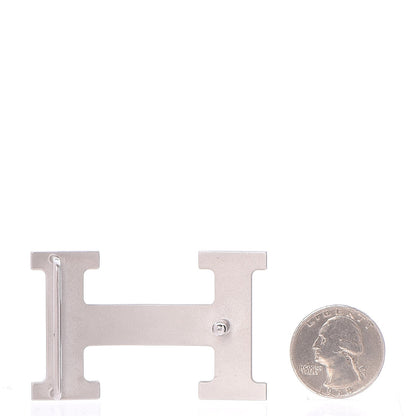 Hermes Polished Palladium 32mm H Belt Buckle Silver 2 of 3