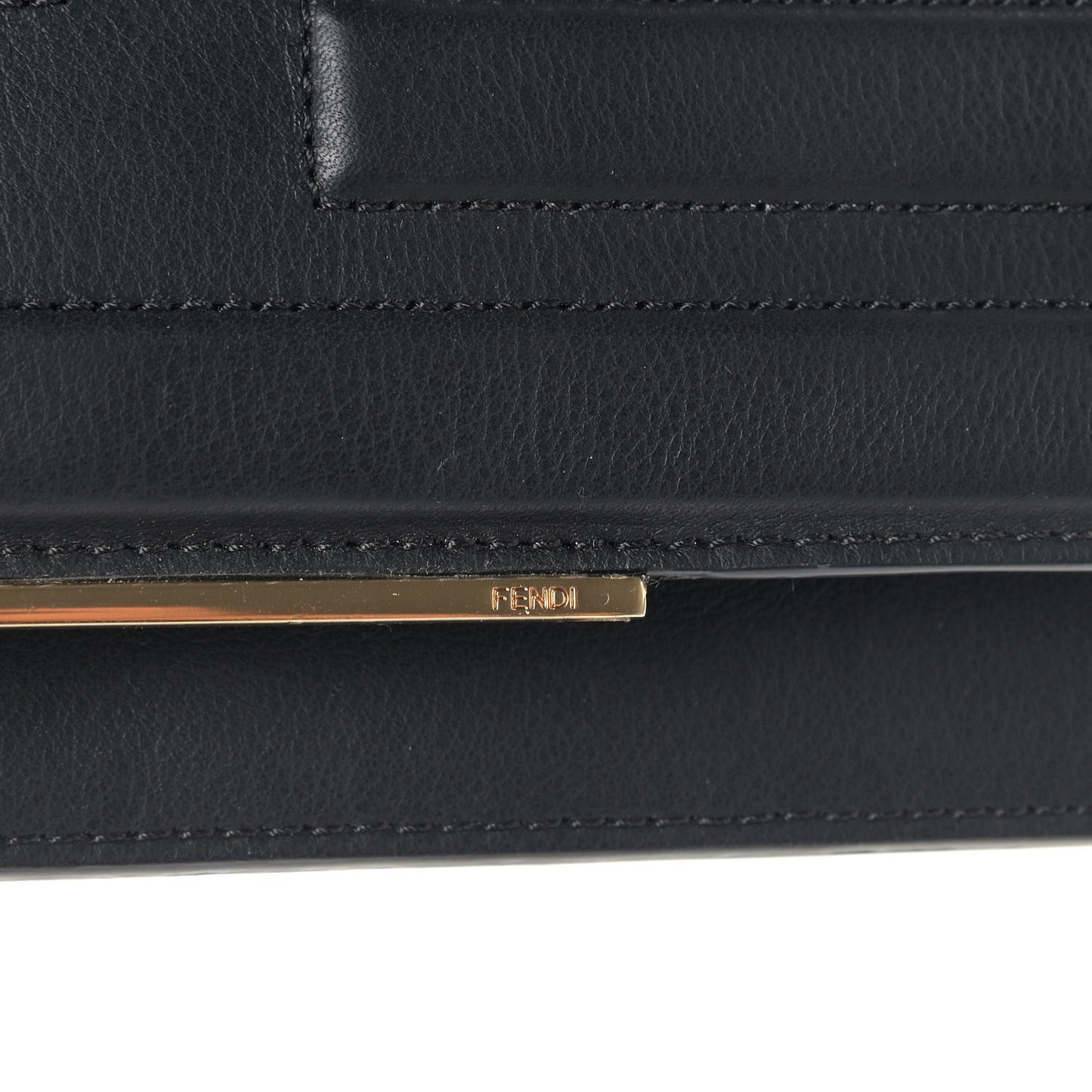 Vitello Flamingo Tube Wallet on Chain Black
