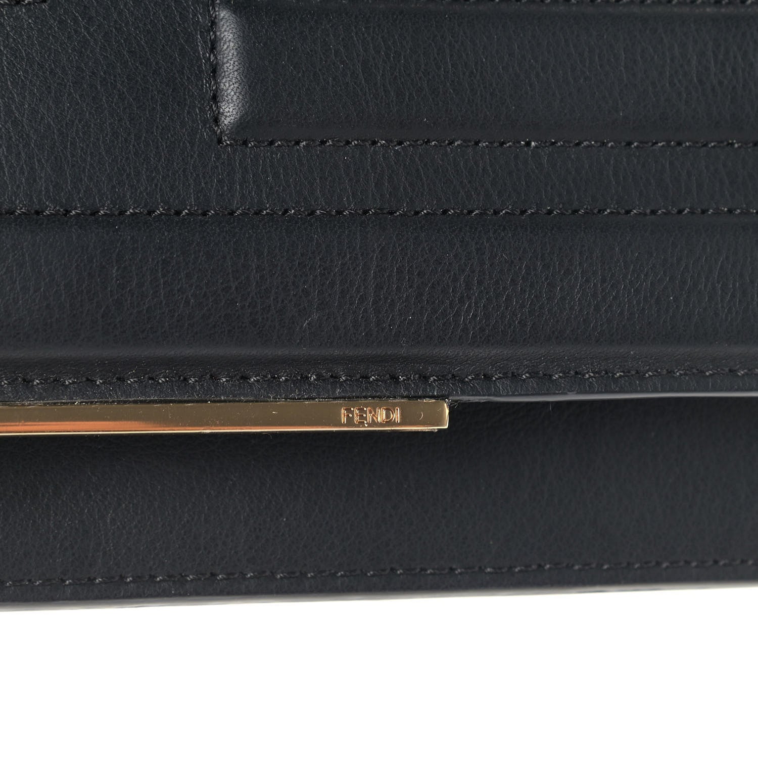 Fendi Vitello Flamingo Tube Wallet on Chain Black 10 of 10