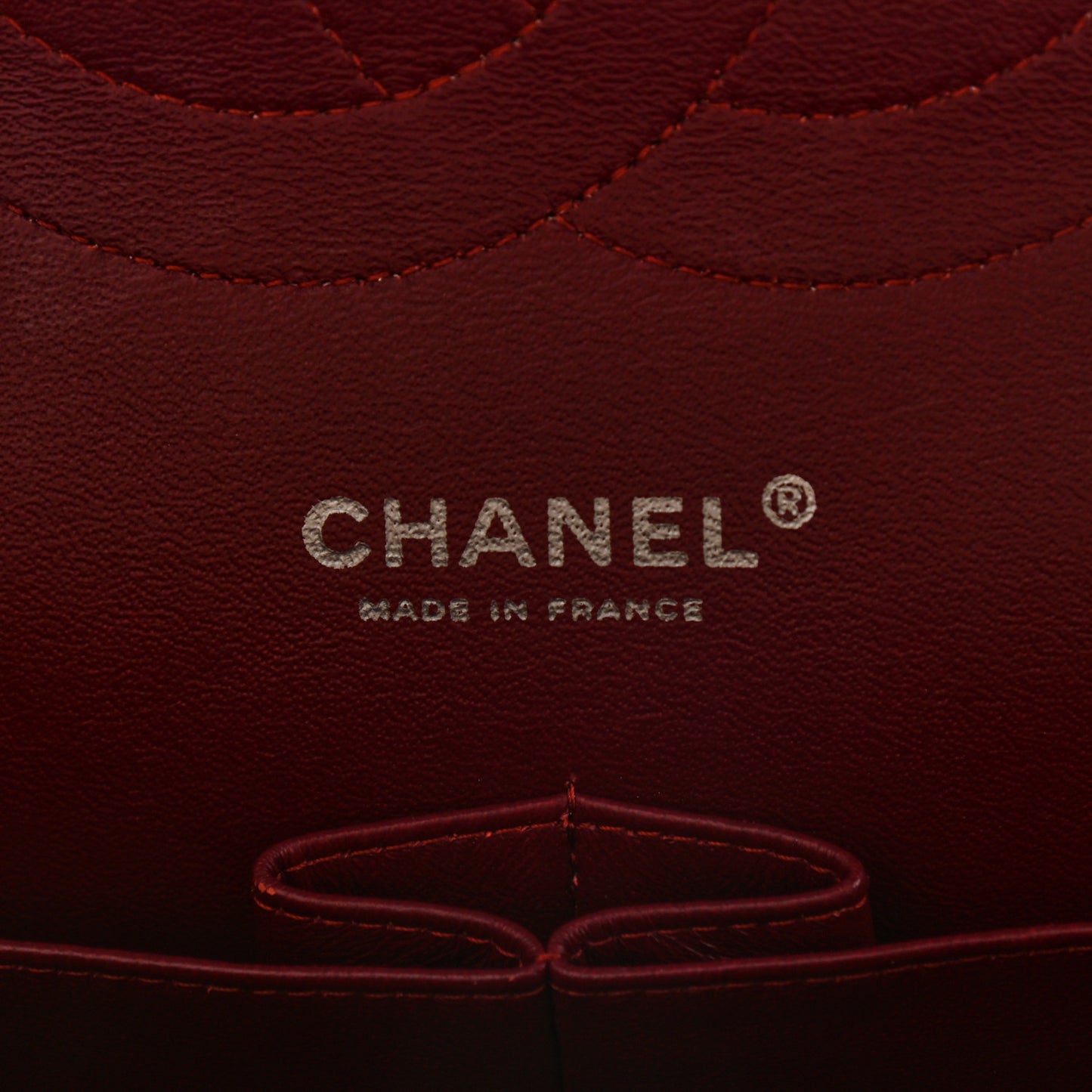 Patent Quilted Jumbo Double Flap Red