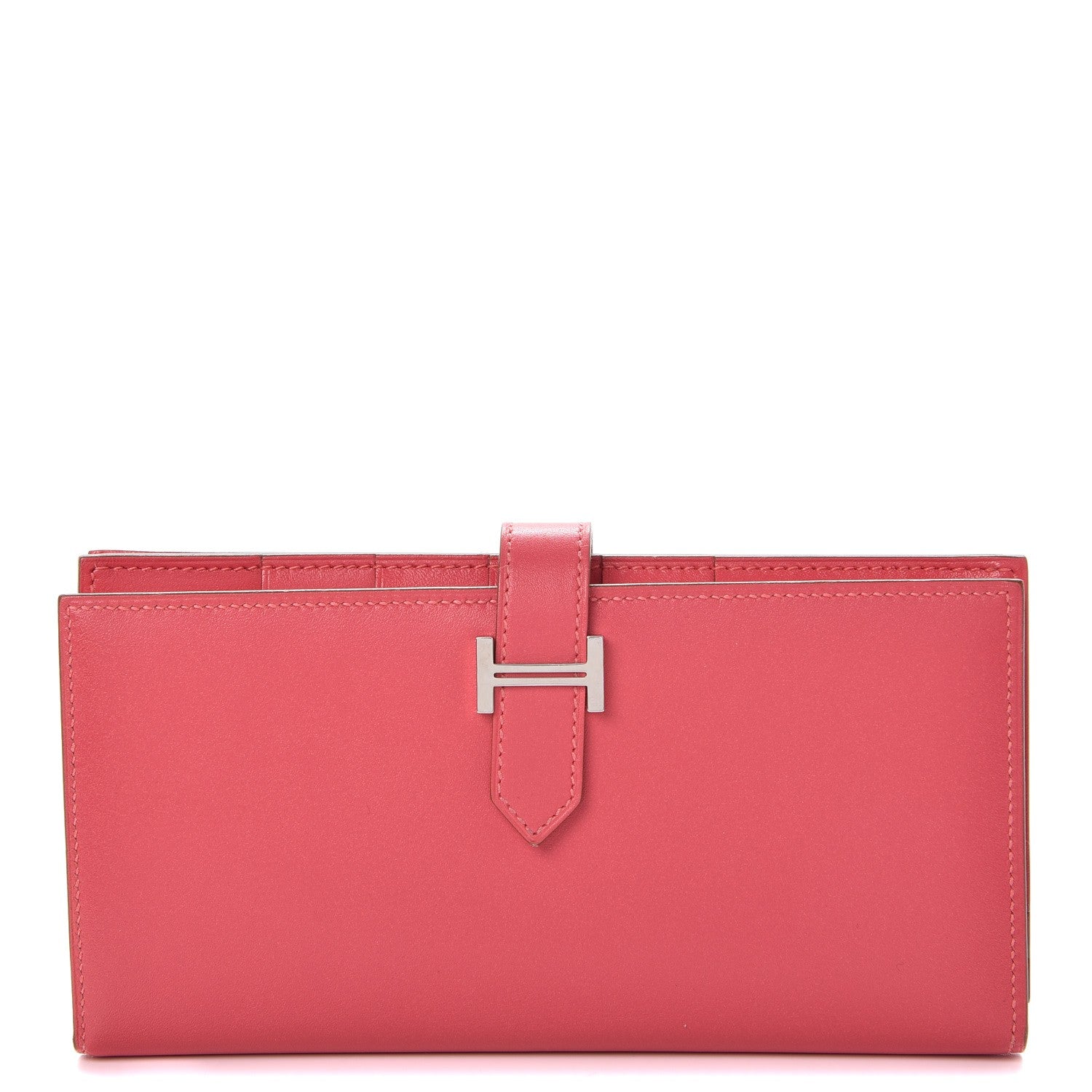 Hermes Tadelakt Bearn Gusset Wallet Rose Azalee 1 of 8