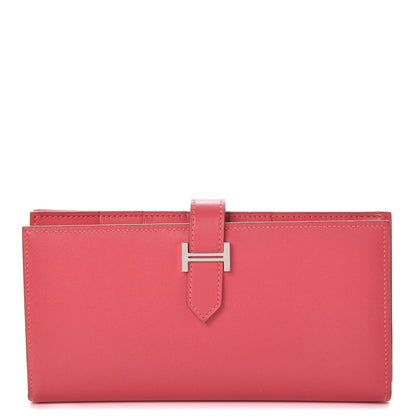 Hermes Tadelakt Bearn Gusset Wallet Rose Azalee 1 of 8