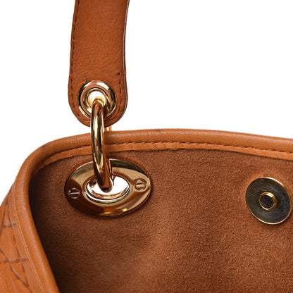 Christian Dior Lambskin Cannage Large Soft Lady Dior Shopping Tote Orange 13 of 16