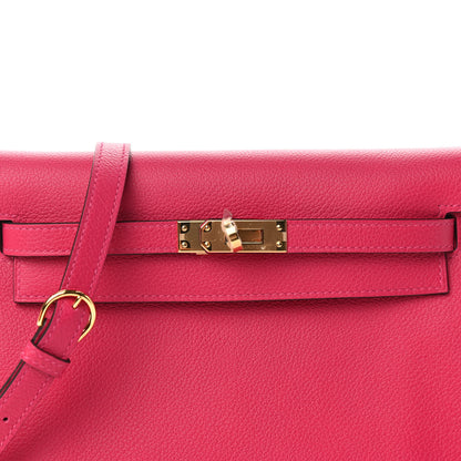 Hermes Evercolor Kelly Danse II Belt Bag Framboise 11 of 12