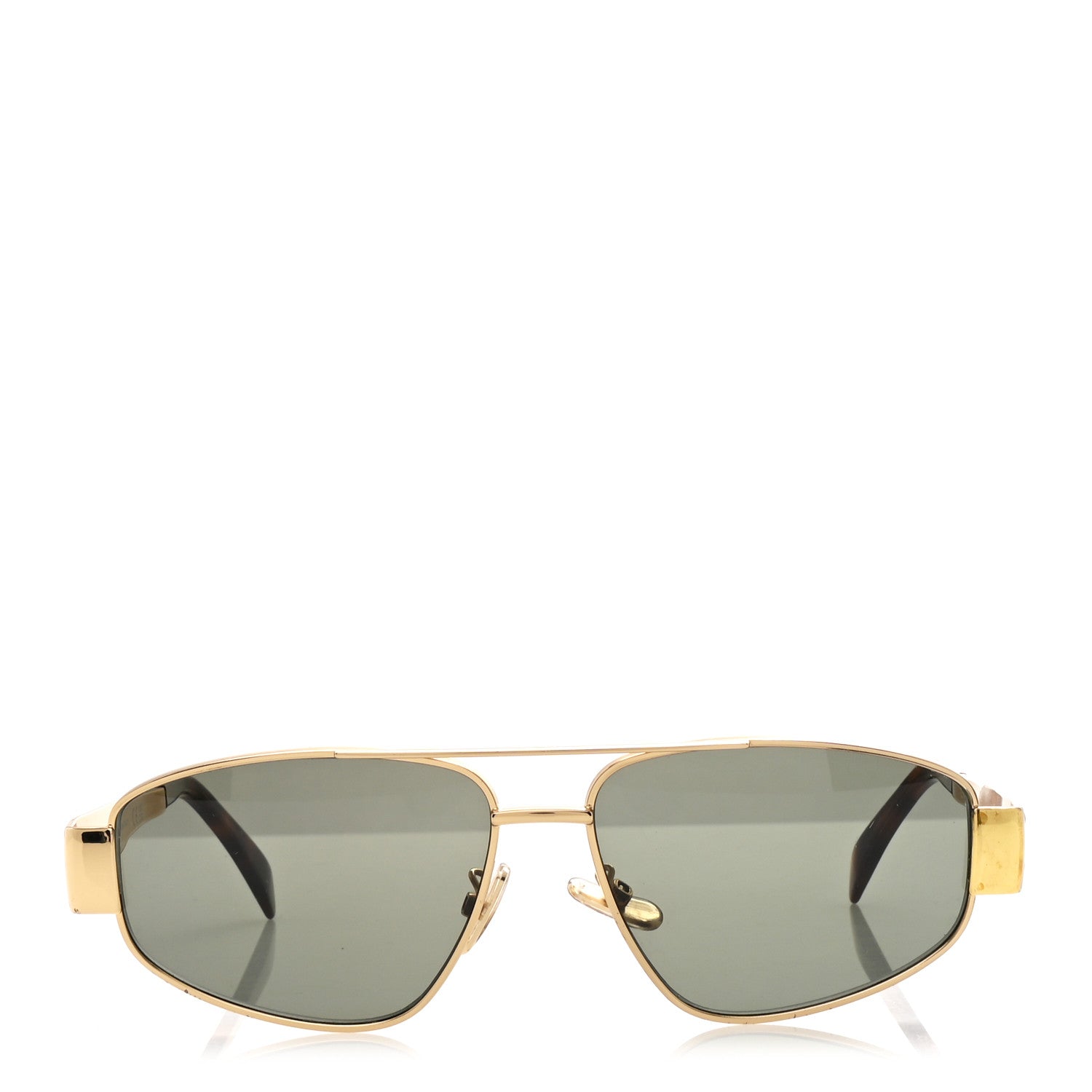 Celine Metal Triomphe 03 Sunglasses CL40281U Gold Green 2 of 7