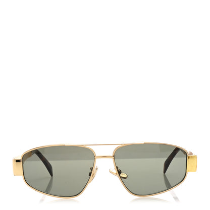 Celine Metal Triomphe 03 Sunglasses CL40281U Gold Green 2 of 7