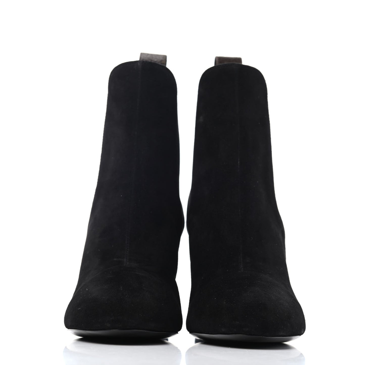 Suede Monogram Uniformes Cap Toe Chelsea 80mm Ankle Boots 36.5 Black