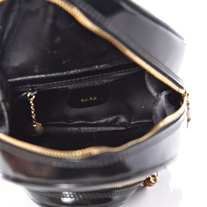 Gucci Patent Leather Bamboo Backpack Sling Black 4 of 14