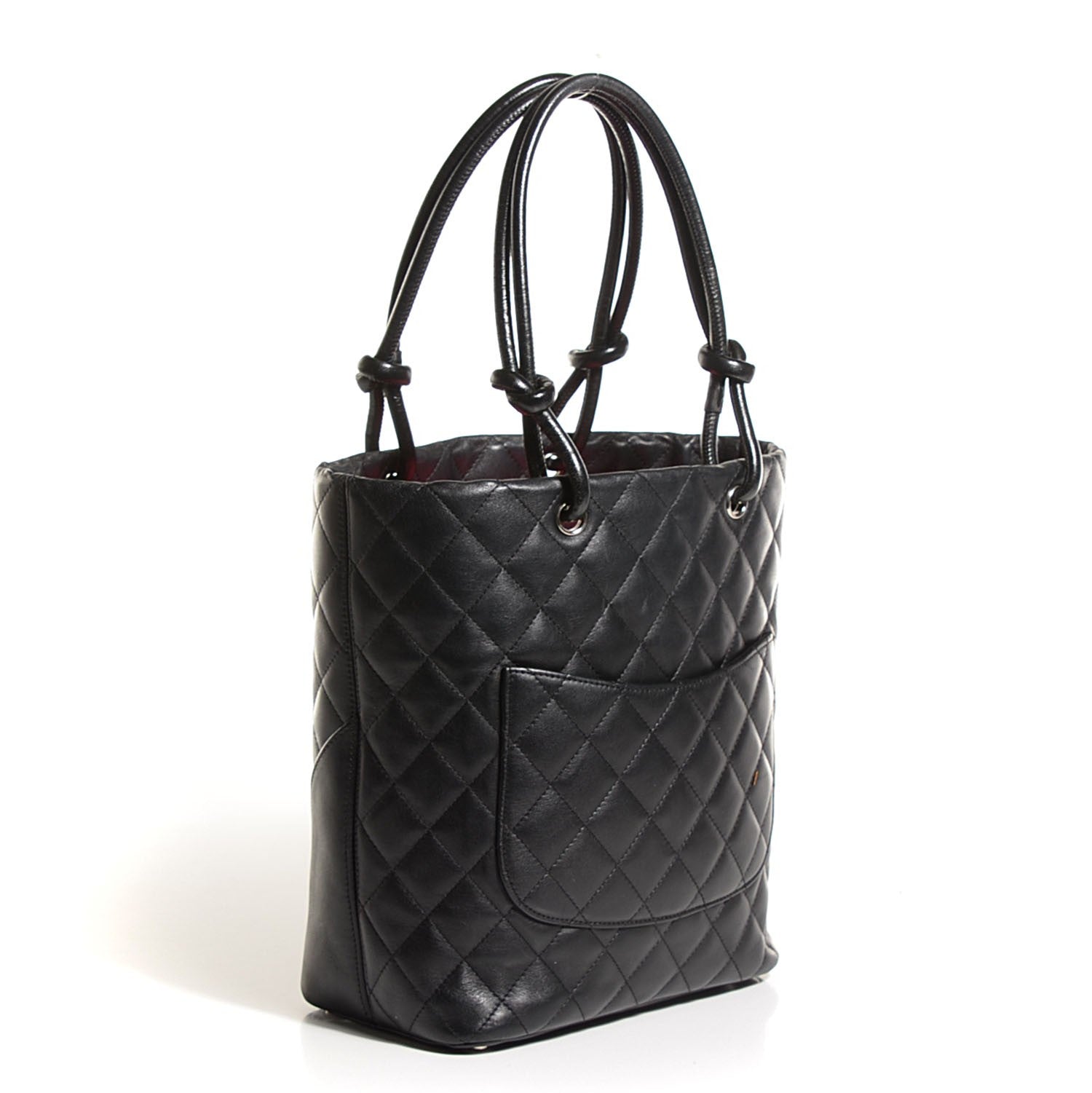 Chanel Calfskin Quilted Medium Cambon Tote Black White 3 of 7