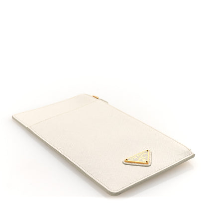 Prada Saffiano Triangle Phone Case Pouch White 4 of 7