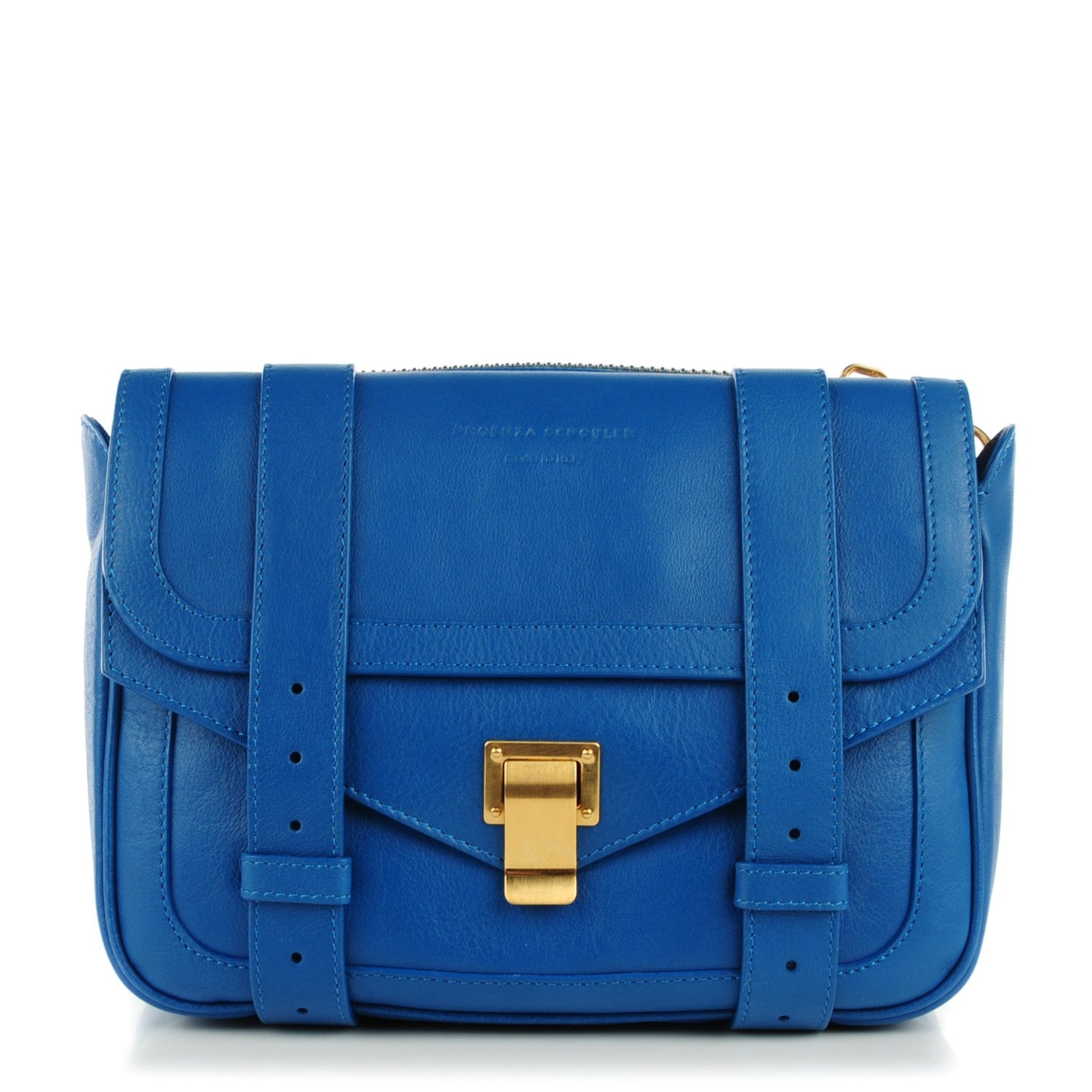 Proenza Schouler Calfskin Chain Strap Double Bag Peacock 1 of 8