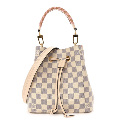 Louis Vuitton Damier Azur Braided Neonoe BB Pink 1 of 11