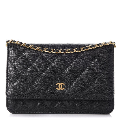 Chanel Caviar Quilted Wallet On Chain WOC Black 1 of 9