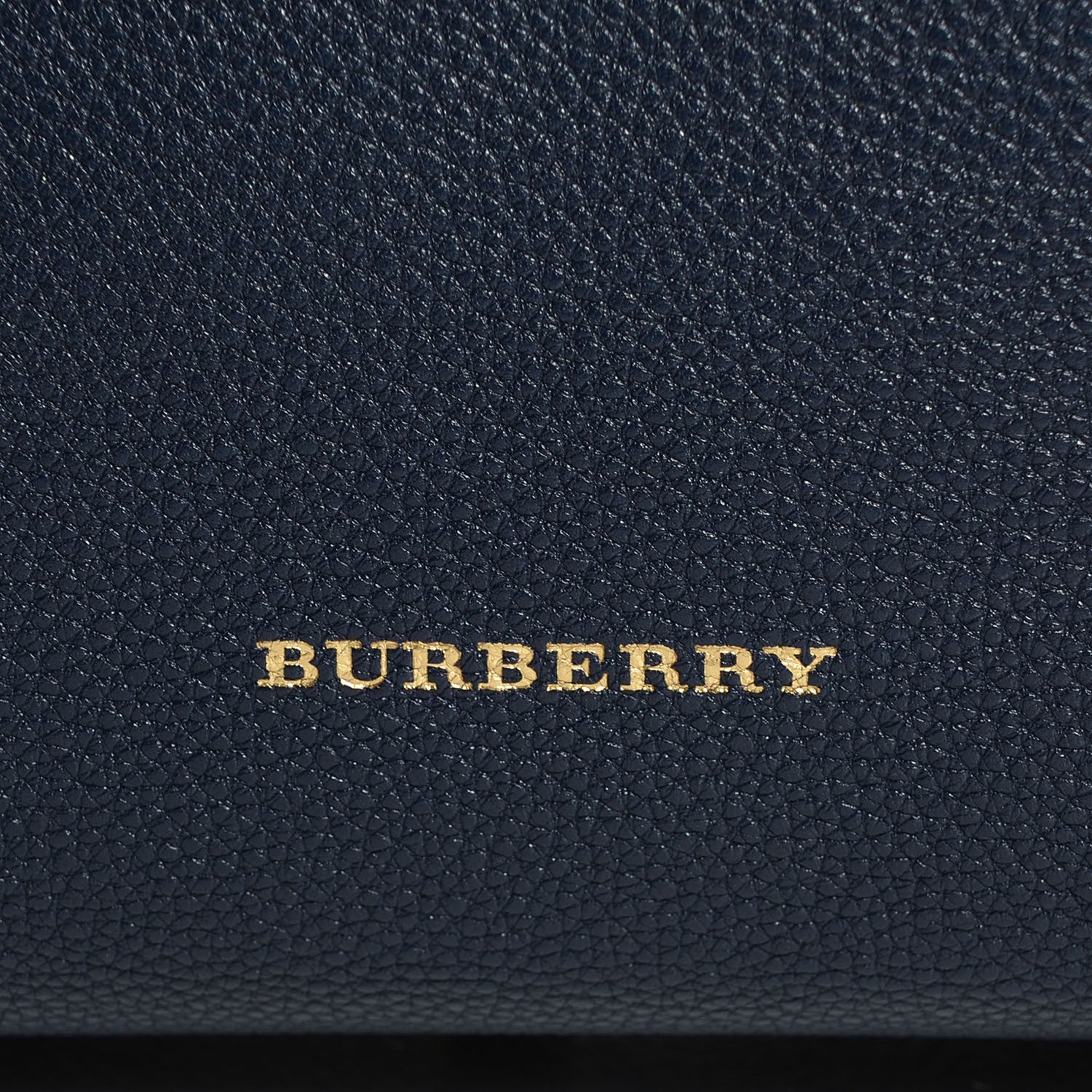 Burberry Grainy Calfskin House Check Medium Banner Tote Ink Blue 7 of 11