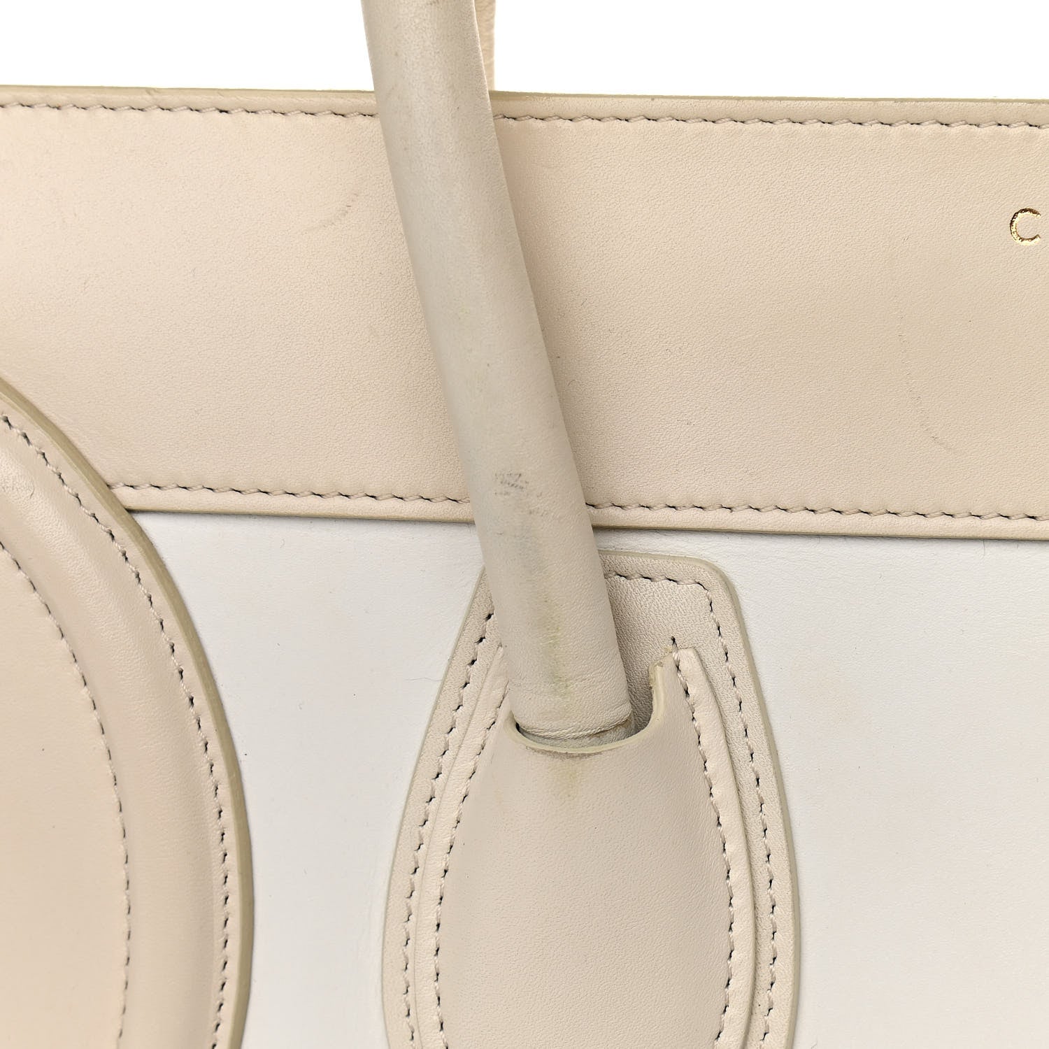 Celine Smooth Calfskin Mini Tri-Color Luggage White 23 of 31