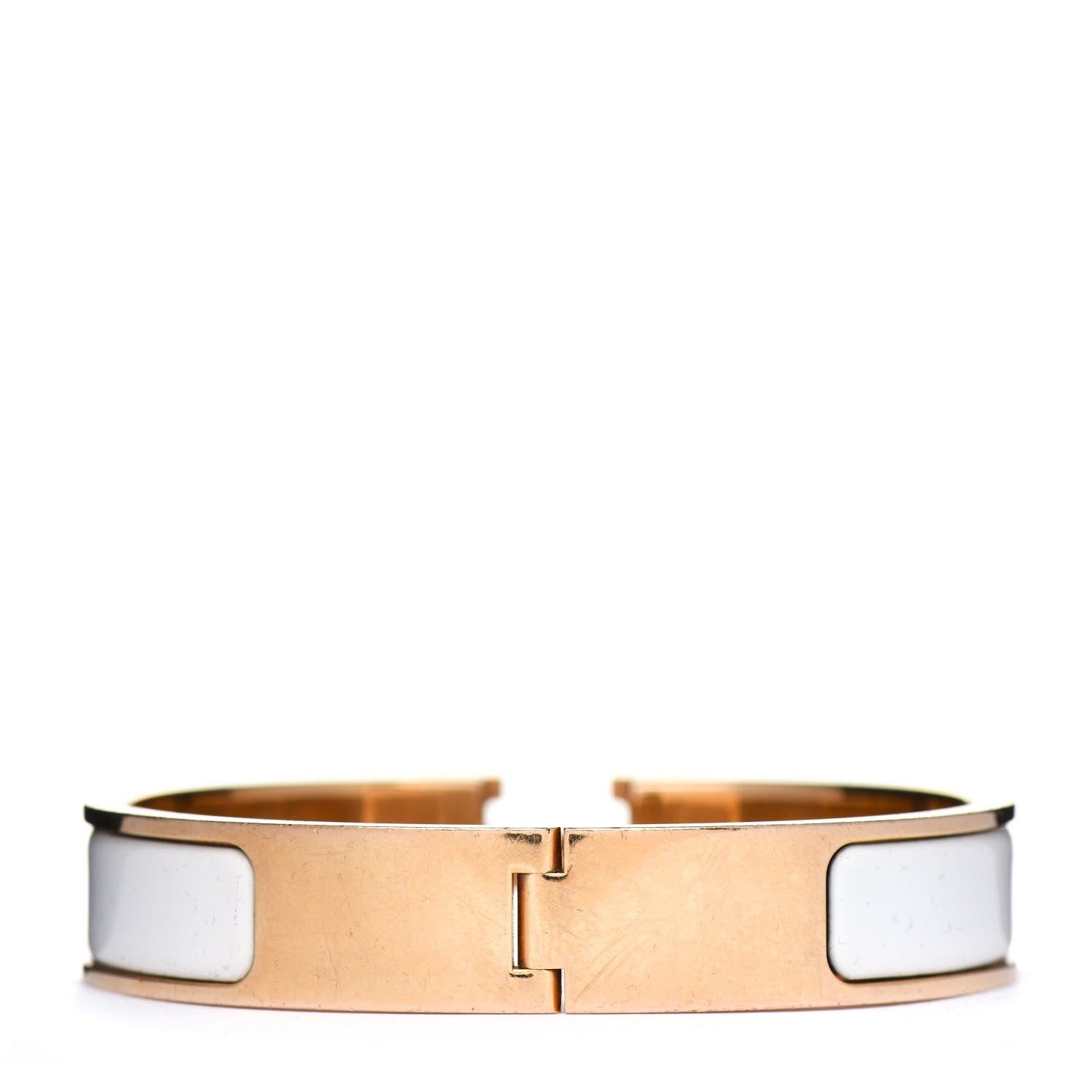 Hermes Enamel Narrow Clic Clac H Bracelet PM White 2 of 4