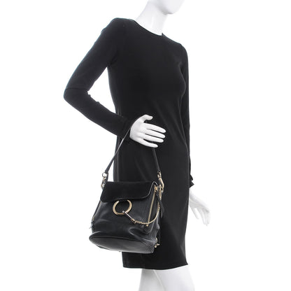 Chloe Suede Calfskin Small Faye Backpack Black 3 of 7