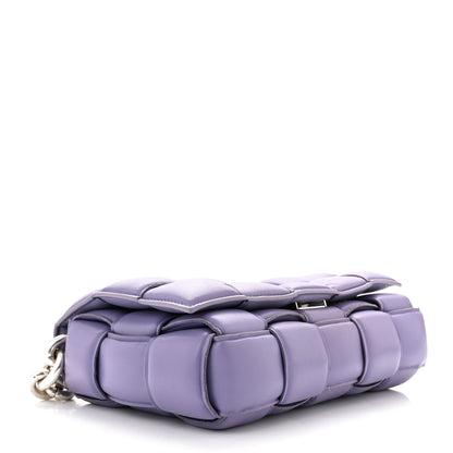 Bottega Veneta Lambskin Maxi Intreccio Padded Chain Cassette Crossbody Bag Lavender 4 of 10