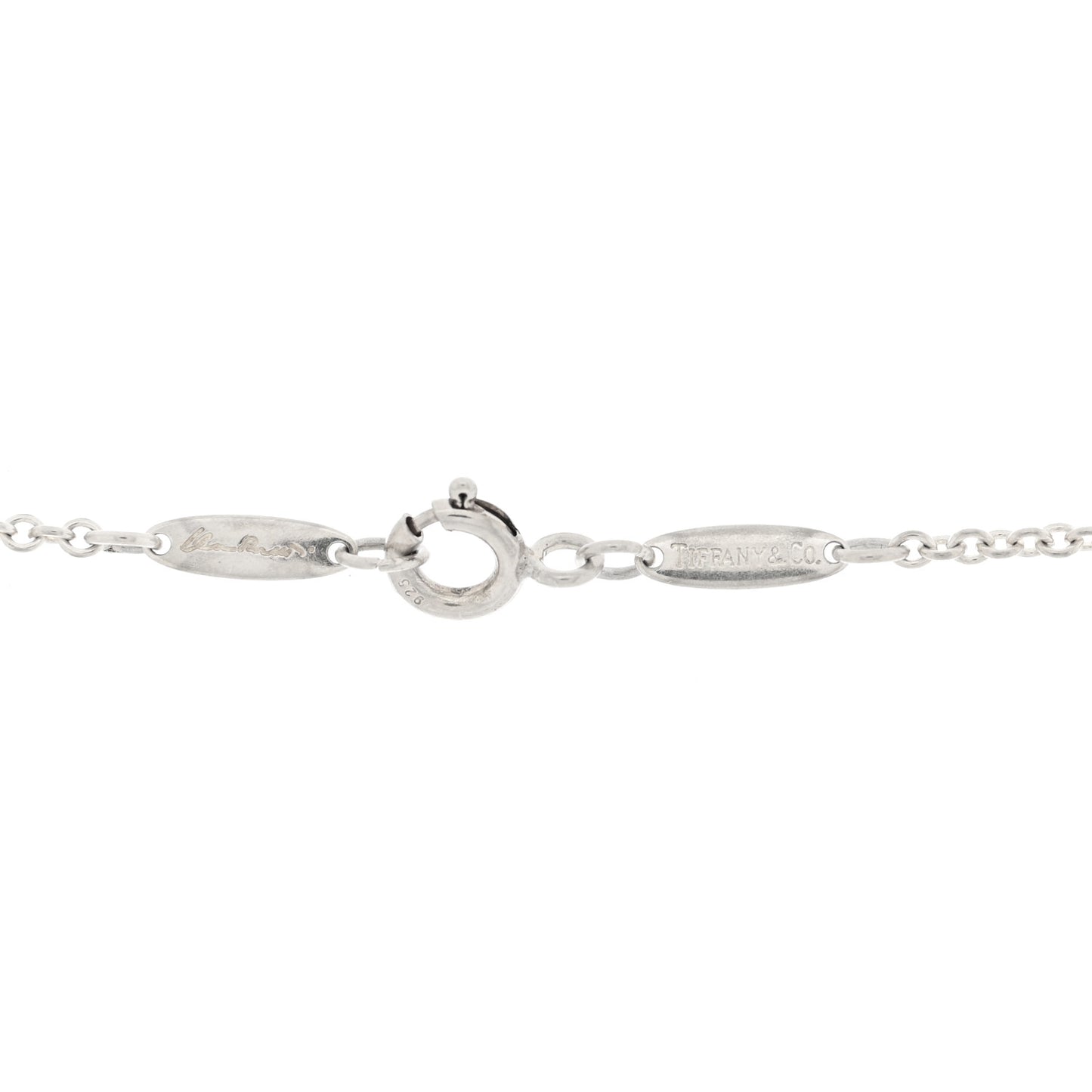 Sterling Silver 27mm Elsa Peretti Open Heart Pendant Necklace