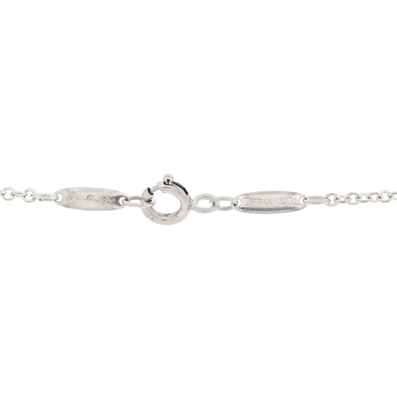 Tiffany Sterling Silver 27mm Elsa Peretti Open Heart Pendant Necklace 5 of 5