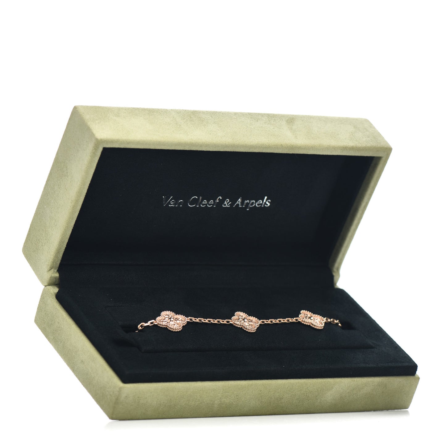 18K Rose Gold 5 Motifs Vintage Alhambra Bracelet