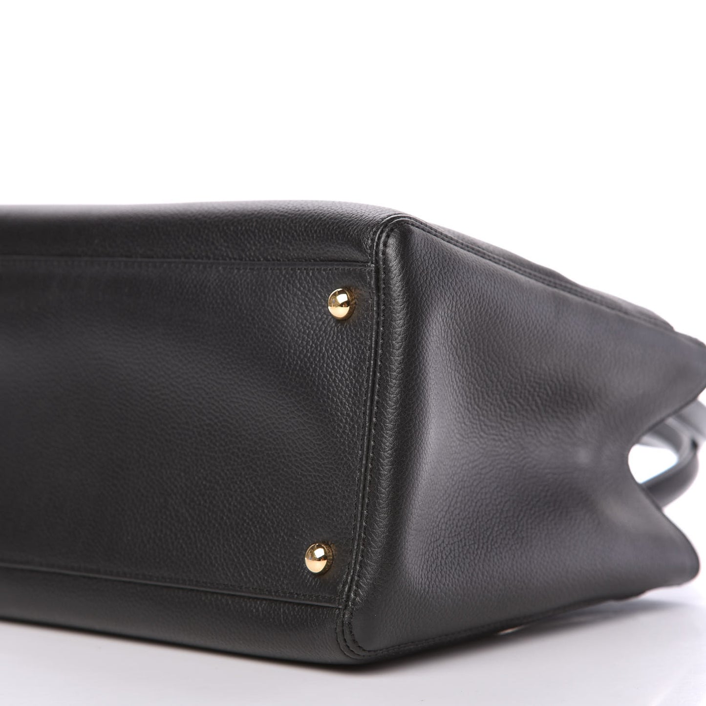 Calfskin Small Cerf Executive Shopper Tote Black