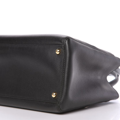 Chanel Calfskin Small Cerf Executive Shopper Tote Black 7 of 10