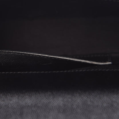 Saint Laurent Grain De Poudre Monogram Cassandre Clutch Black 7 of 13