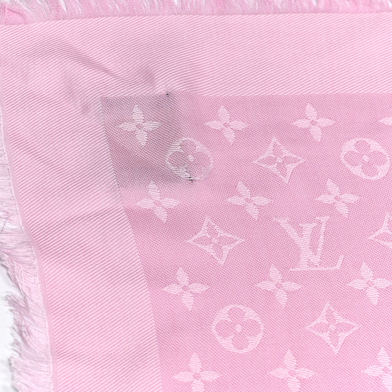 Louis Vuitton Silk Wool Monogram Shawl Rose Ballerine 5 of 5