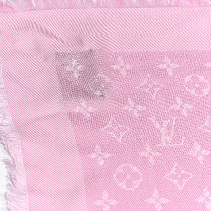 Louis Vuitton Silk Wool Monogram Shawl Rose Ballerine 5 of 5