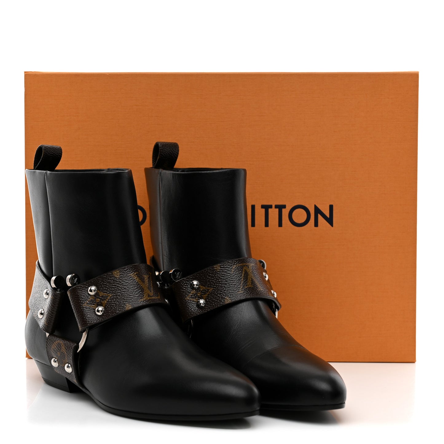 Calfskin Monogram Rhapsody Ankle Boots 38 Black