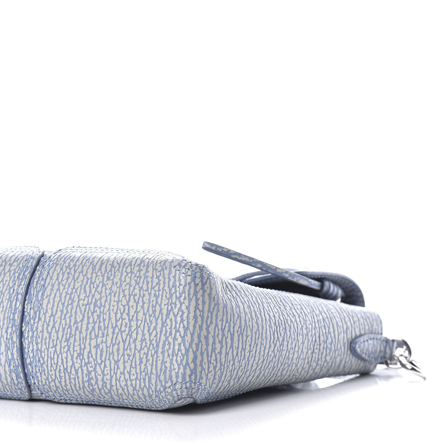 3.1 Textured Calfskin Mini Pashli Satchel Blue Ivory