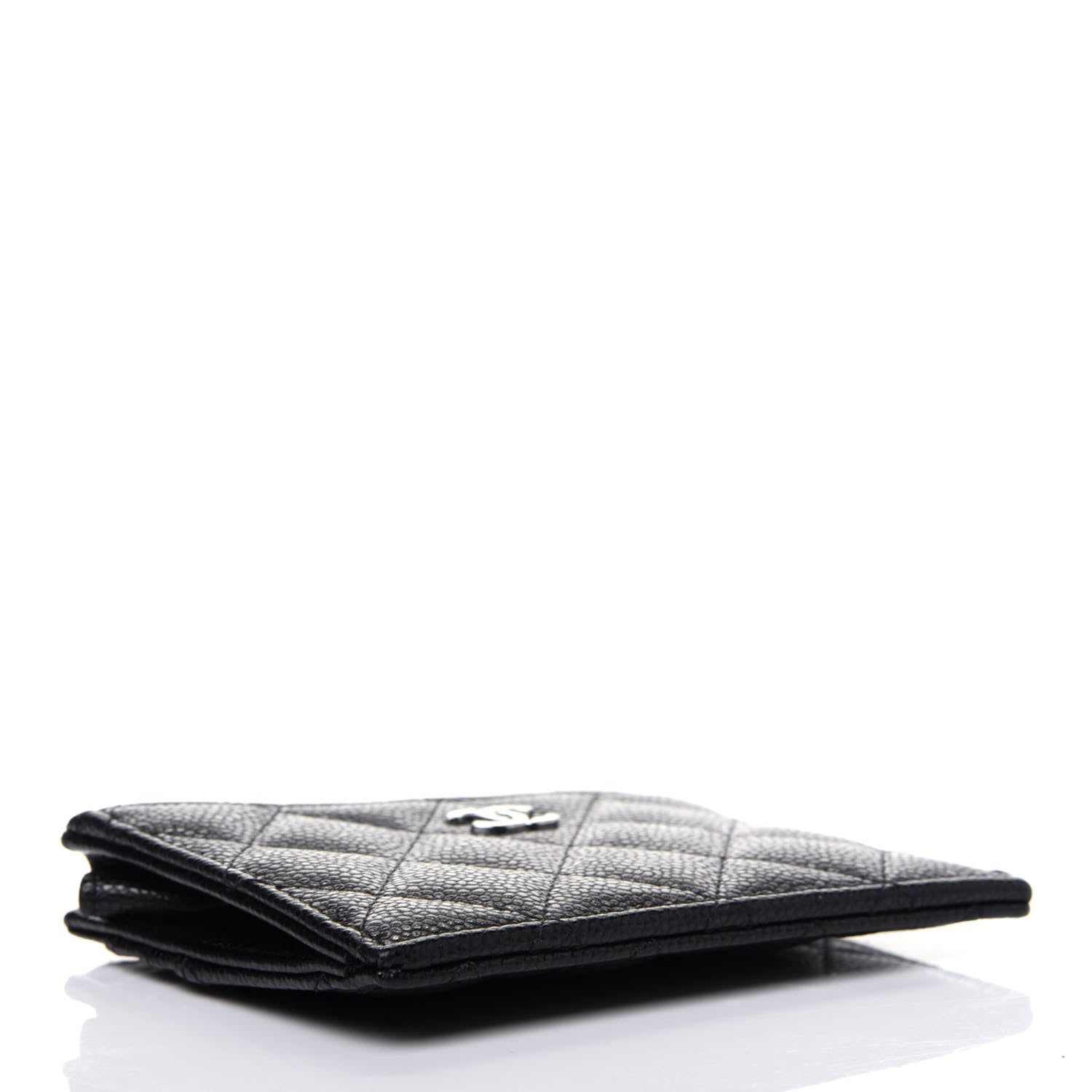 Chanel Caviar Quilted CC Zip Card Holder Black 4 of 13