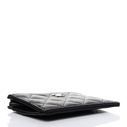 Chanel Caviar Quilted CC Zip Card Holder Black 7 of 22