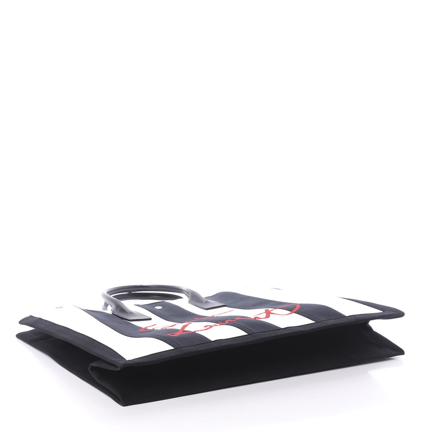 Canvas Noe Striped Tote Black White