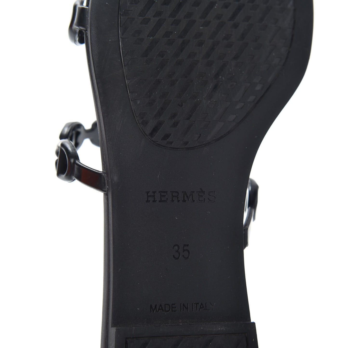 Rubber Chaine d'Ancre Rivage Sandals 35 Black